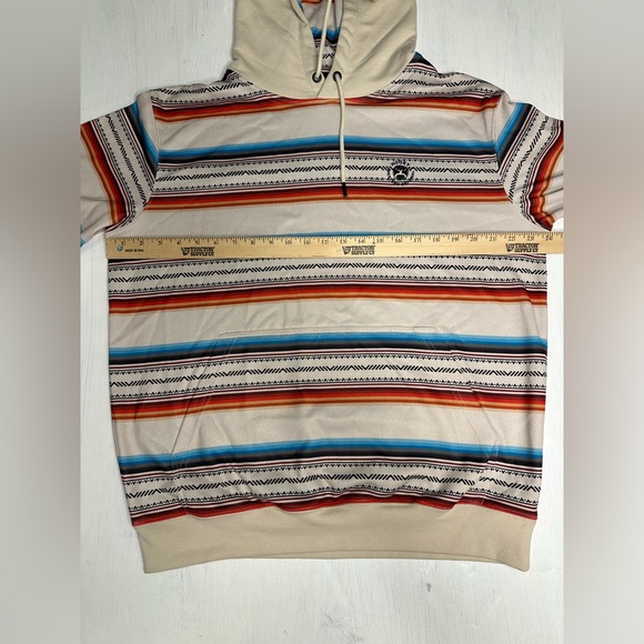 Hooey Serape Hoodie • Western Aztec Stripe • Men’s M - Picture 3 of 8